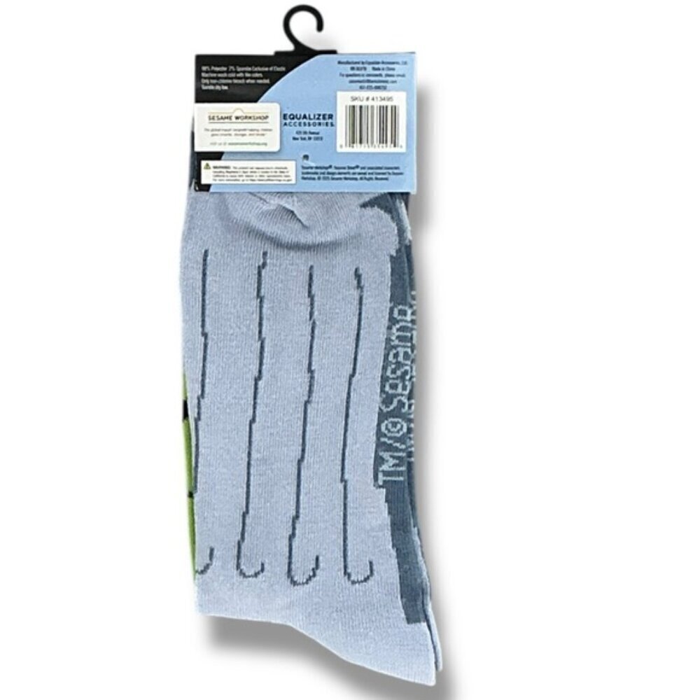 Sesame Street Crew Socks Oscar the Grouch Fun Novelty Adult Unisex Mens One Size - Picture 2 of 16